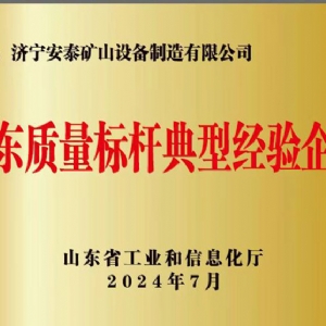 山東質(zhì)量標桿典型經(jīng)驗企業(yè)